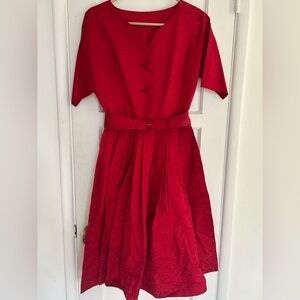 Vintage 50’s red party dress.